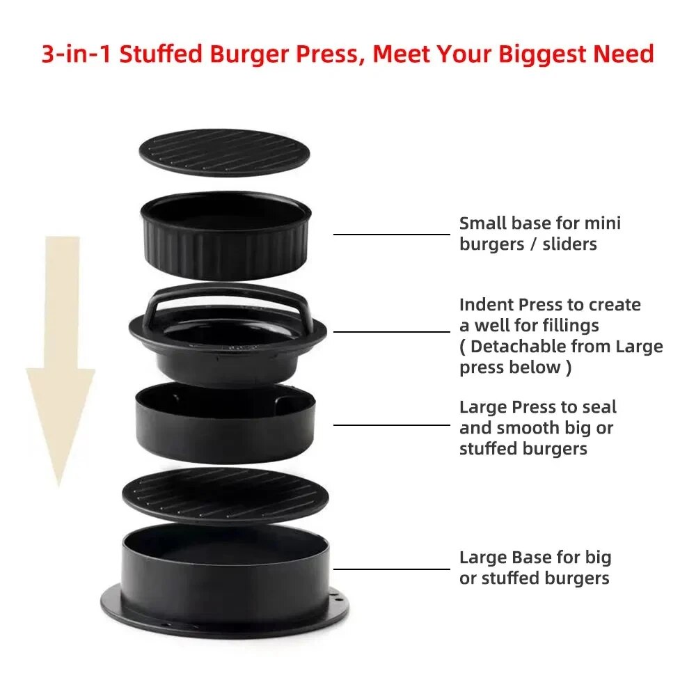 Round Hamburger Burger Press B - đánh giá và giá Hot Dog Press