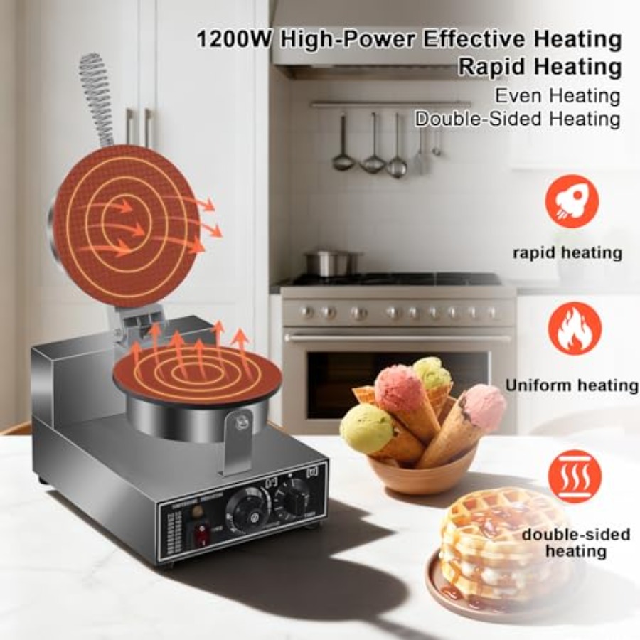 Electric Ice Cream Cone Maker  - đánh giá và giá Waffle Cone Maker