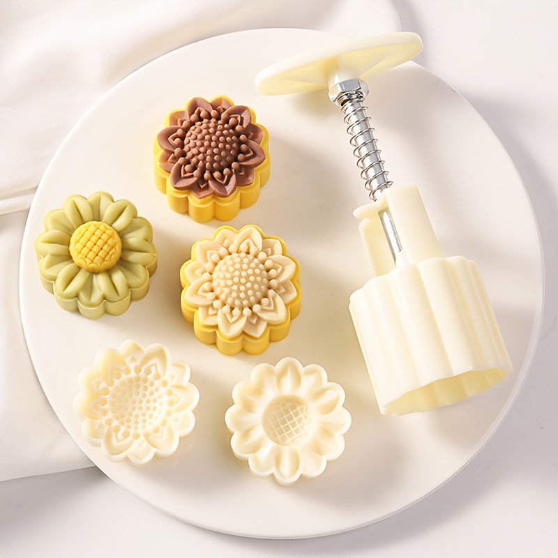 Sunflower Flowers Moon Cake Mo - đánh giá và giá Bunny Cake Mold