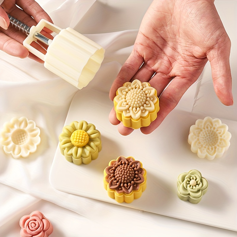 Sunflower Flowers Moon Cake Mo - đánh giá và giá Bunny Cake Mold