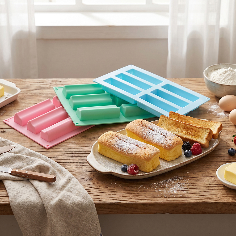 6-cavity groove tube cake tray - đánh giá và giá Donut Mold Silicone