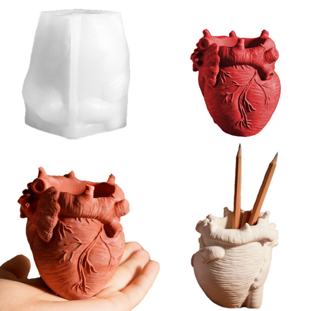 Heart Flowerpot Vase Resin Sil - đánh giá và giá Potsticker Mold
