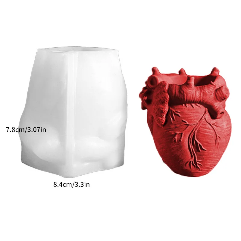 Heart Flowerpot Vase Resin Sil - đánh giá và giá Potsticker Mold
