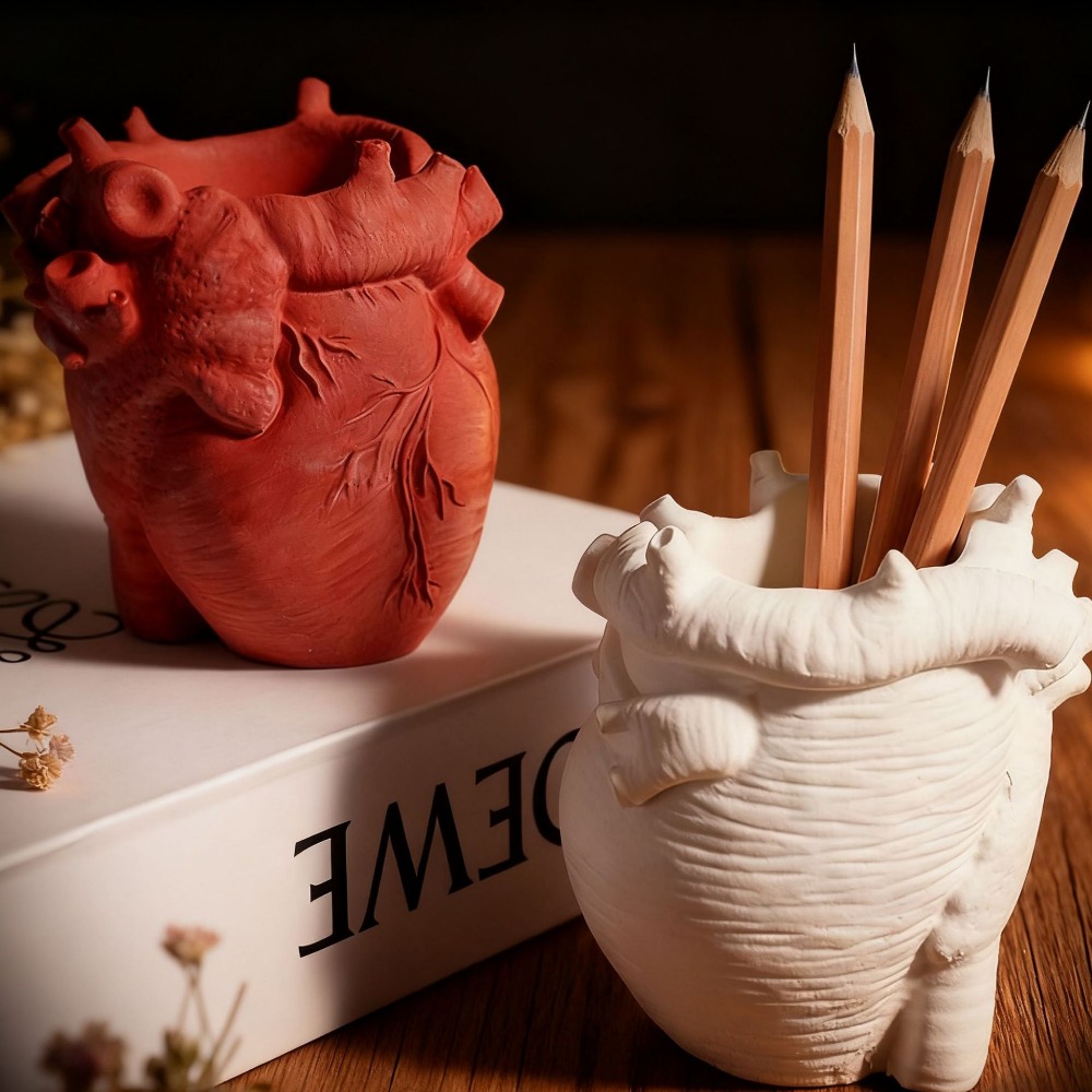 Heart Flowerpot Vase Resin Sil - đánh giá và giá Potsticker Mold