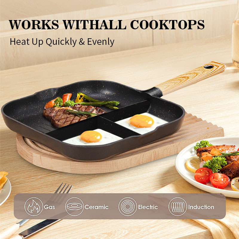 3 in 1 Frying Pan Aluminum All - đánh giá và giá Egg Waffle Pan