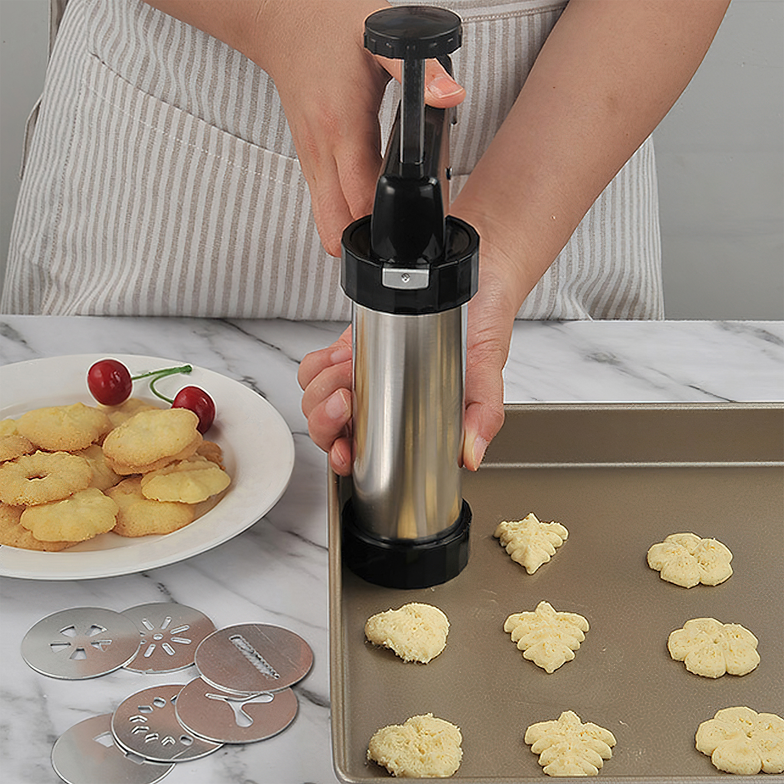 GMOX Cookie Press Gun and Tips - đánh giá và giá Churros Maker Gun