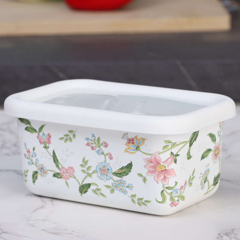Enamel Salad Fruit Square Bowl - đánh giá và giá Dim Sum Basket