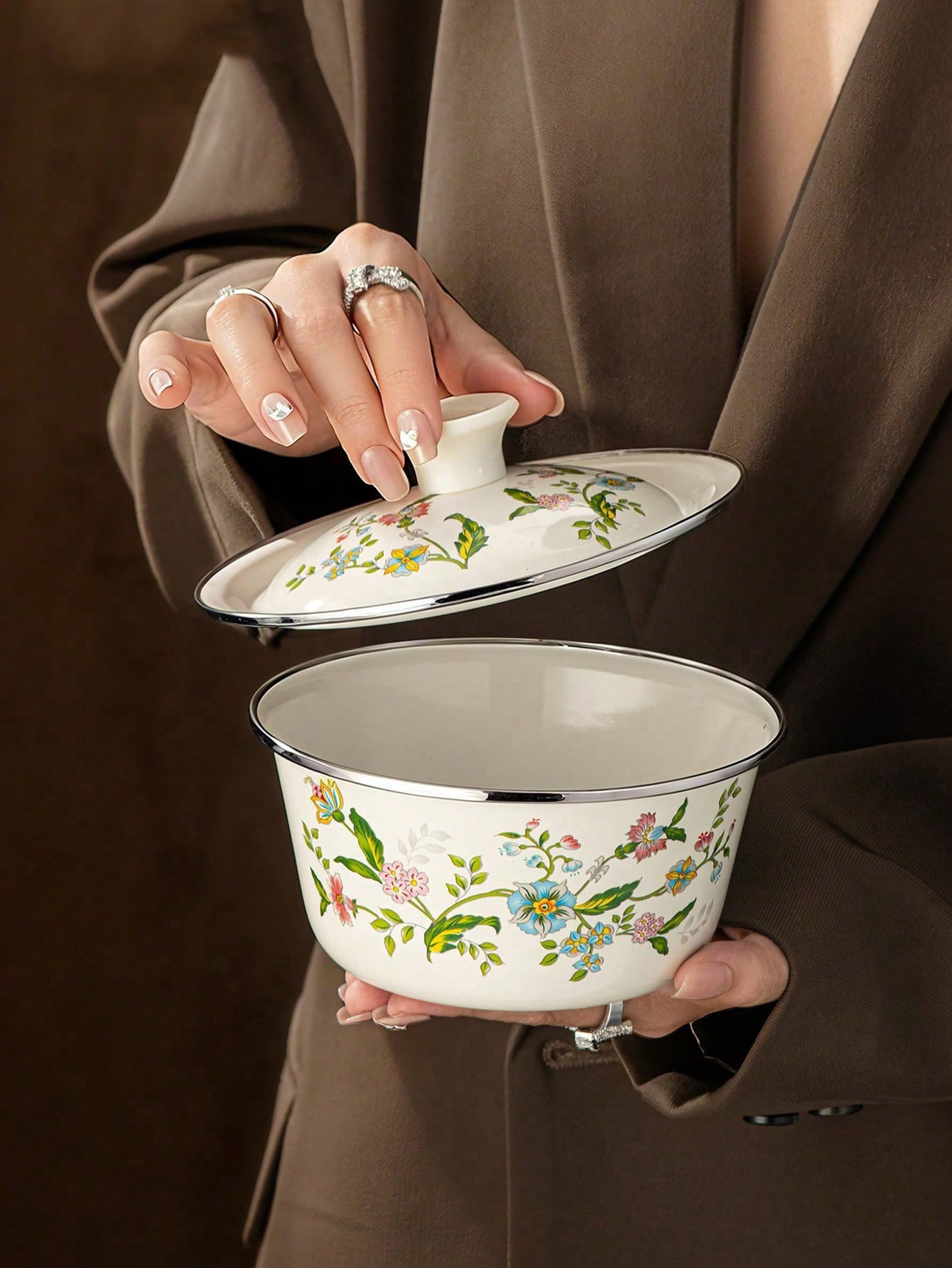 1pc Enamel-patterned rice bowl - đánh giá và giá Dim Sum Basket