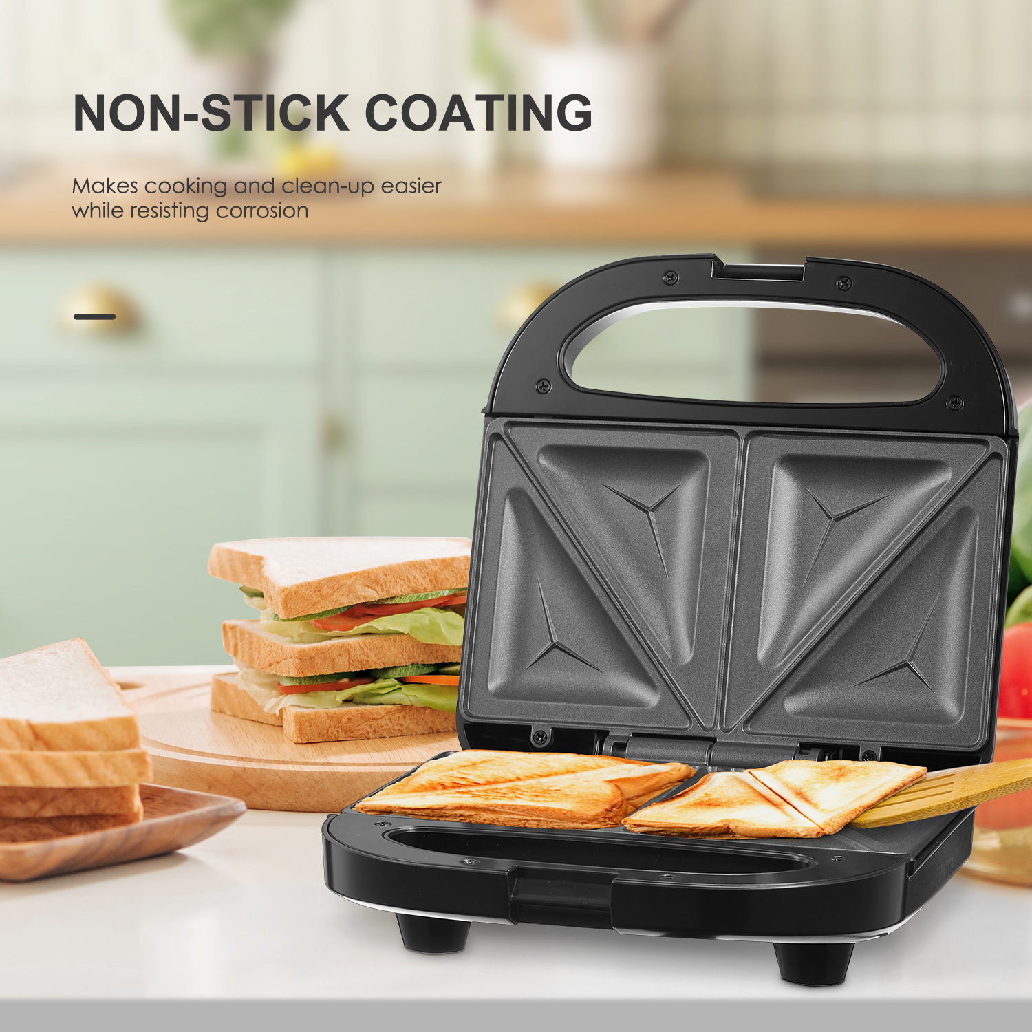Stainless Steel 750W Sandwich  - đánh giá và giá Hot Dog Press