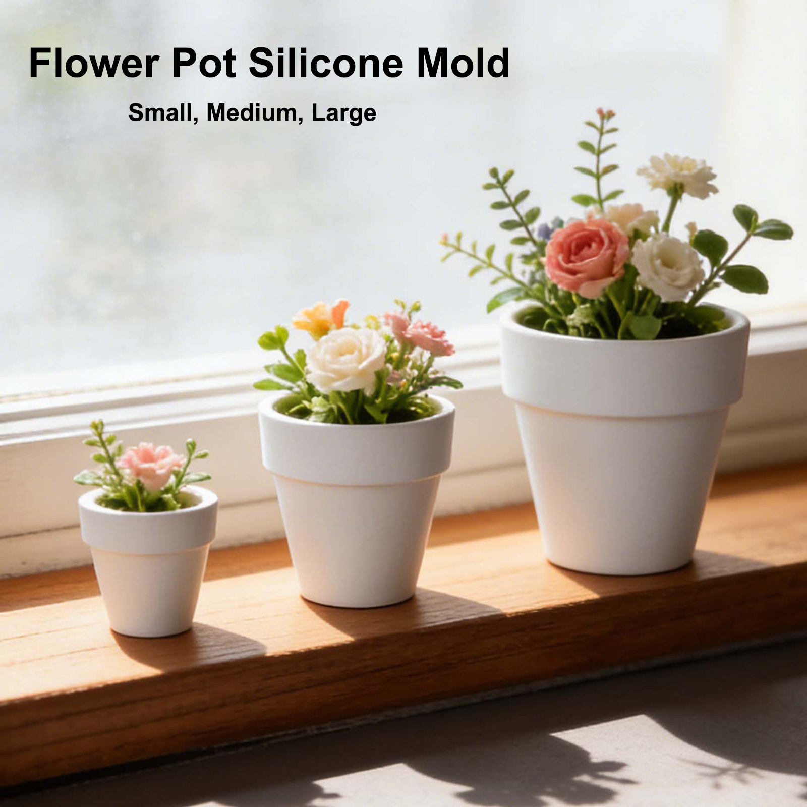 Flower Pot Silicone Molds, 3Pc - đánh giá và giá Potsticker Mold