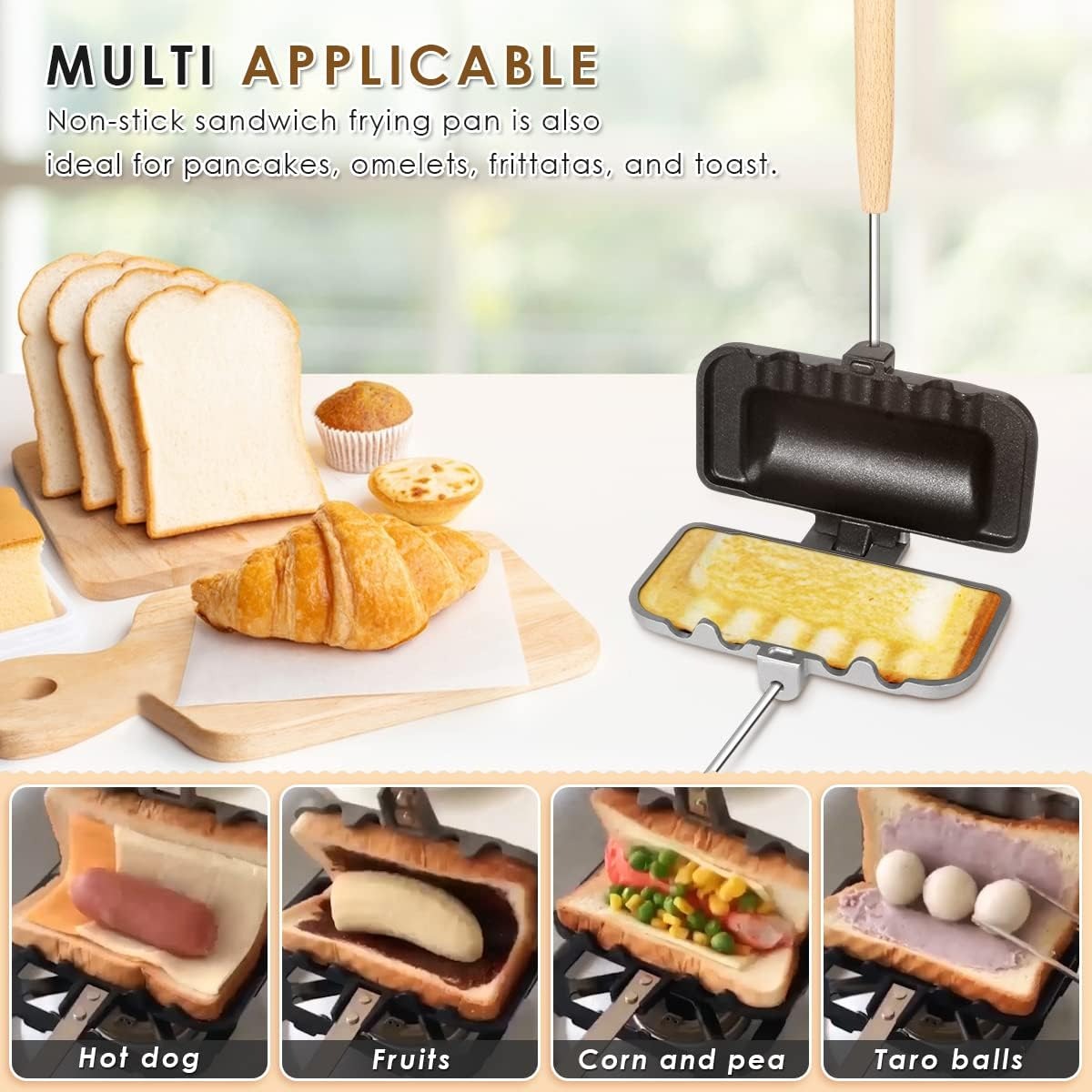Breakfast Sandwich Maker, 4w1h - đánh giá và giá Hot Dog Press
