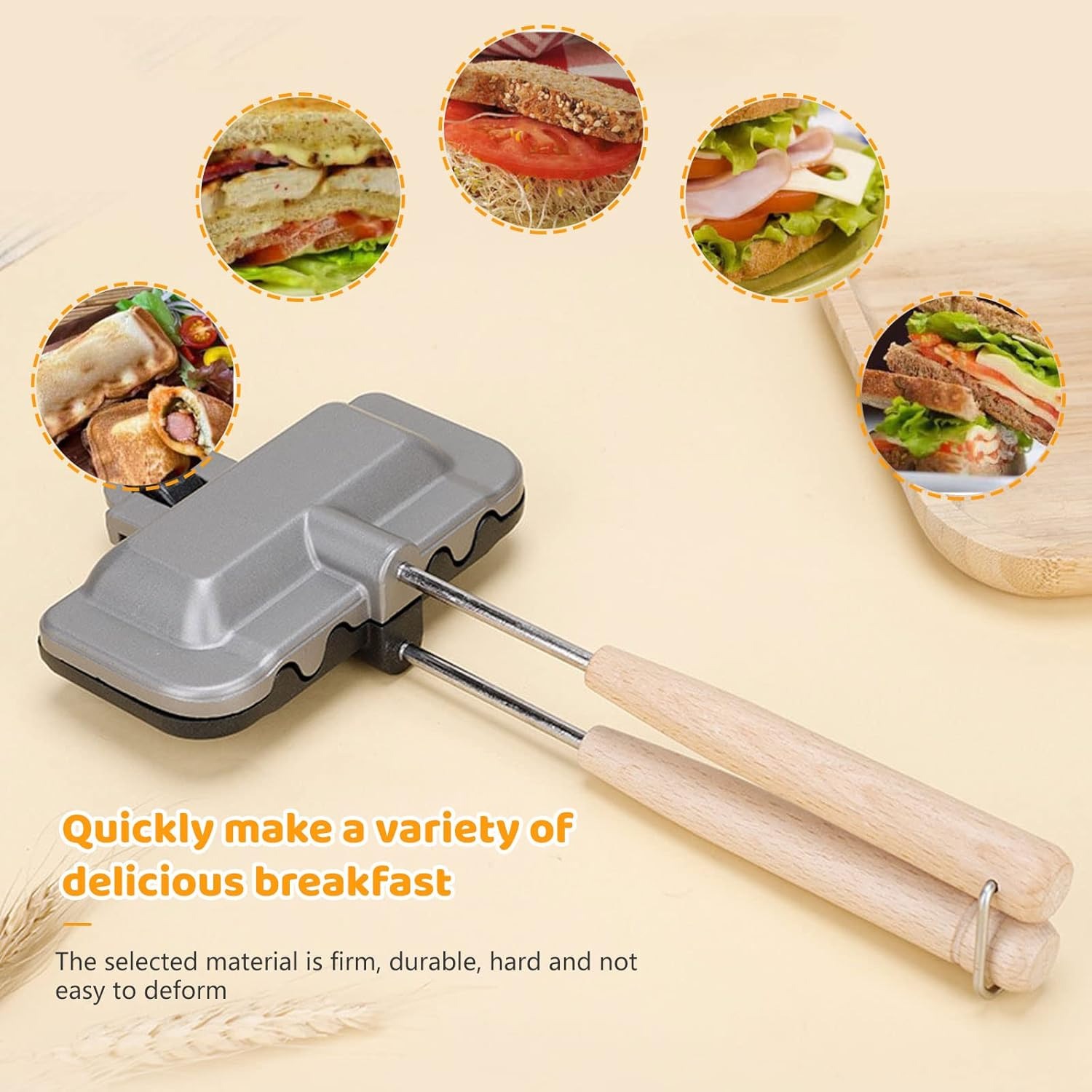 Breakfast Sandwich Maker, 4w1h - đánh giá và giá Hot Dog Press