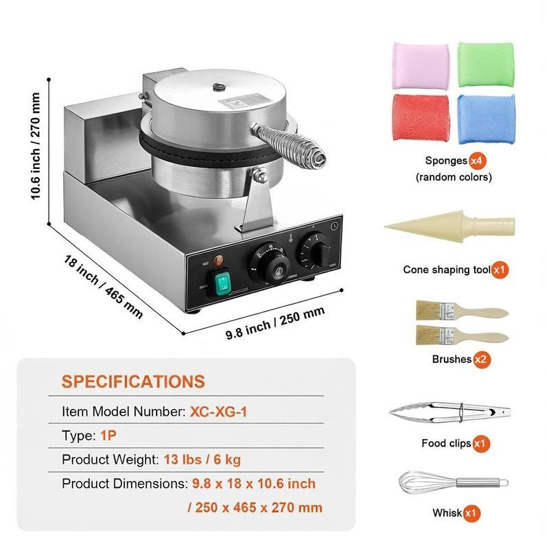 Electric Ice Cream Cone Maker, - đánh giá và giá Waffle Cone Maker