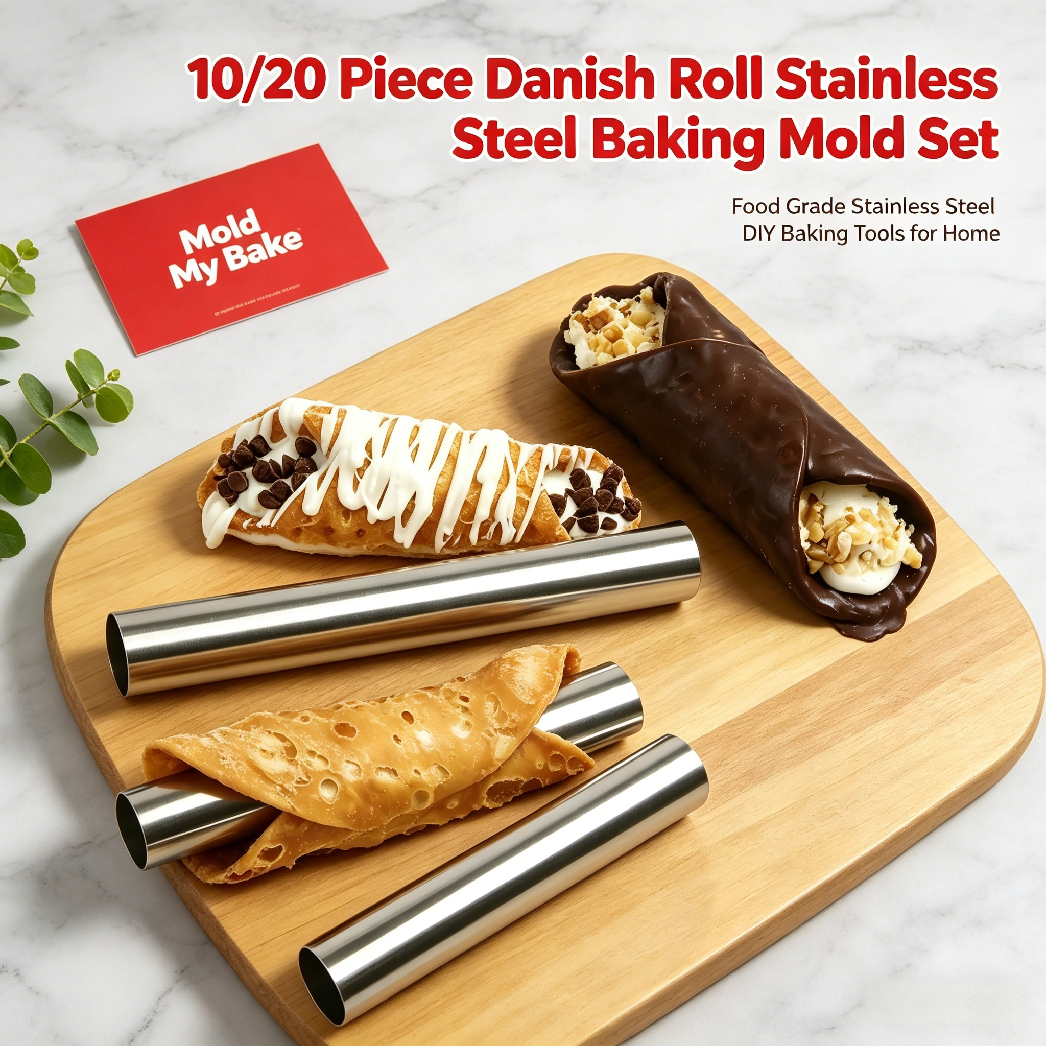 Cannoli Tubes Set, 10/20Pcs Fo - đánh giá và giá Danish Pancake Pan
