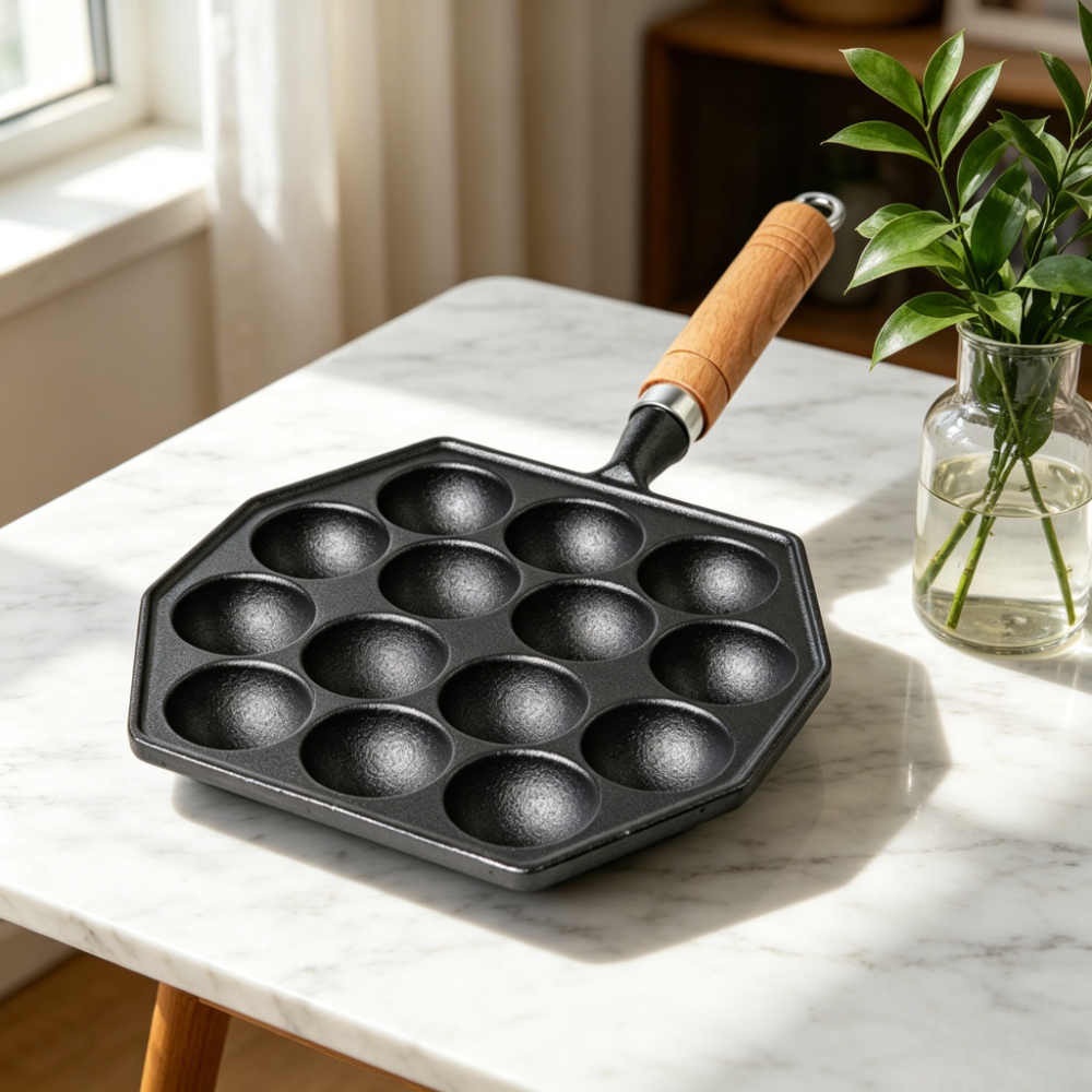 Cast Iron Takoyaki Pan – No-Co - đánh giá và giá Takoyaki Grill Plate