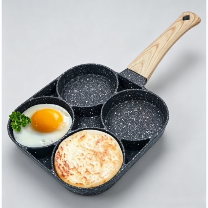 2/4-Hole Frying Pot Pan Thicke - đánh giá và giá Mini Pancake Griddle
