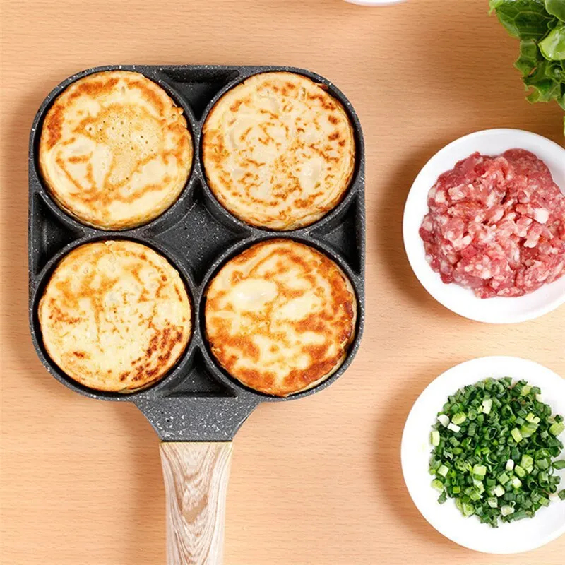 2/4-Hole Frying Pot Pan Thicke - đánh giá và giá Mini Pancake Griddle